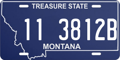 MT license plate 113812B