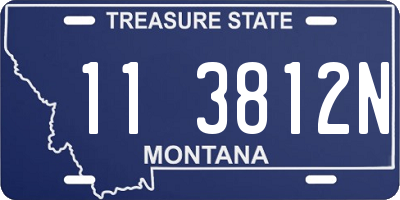 MT license plate 113812N