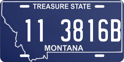 MT license plate 113816B