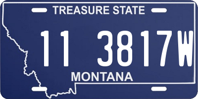 MT license plate 113817W