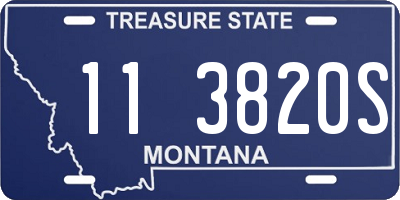 MT license plate 113820S