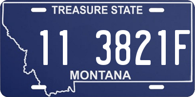 MT license plate 113821F