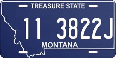 MT license plate 113822J
