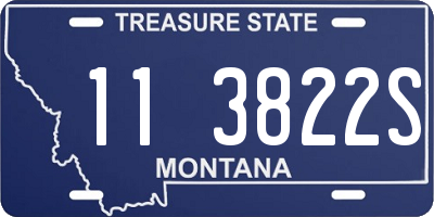 MT license plate 113822S
