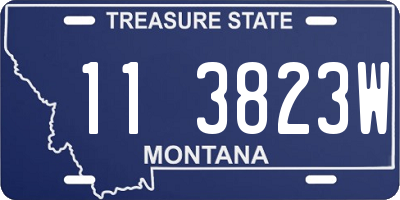 MT license plate 113823W