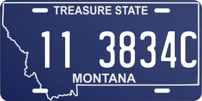 MT license plate 113834C