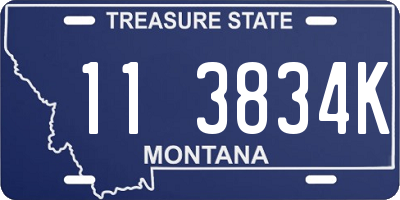 MT license plate 113834K