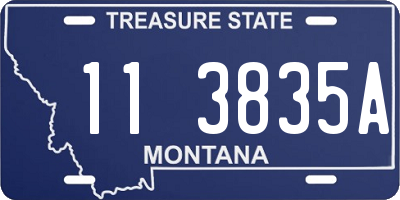 MT license plate 113835A