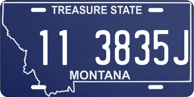 MT license plate 113835J