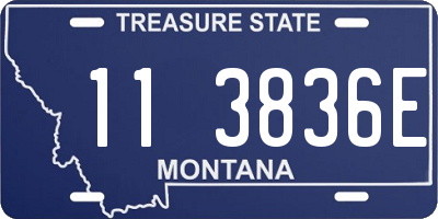 MT license plate 113836E