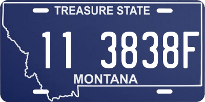 MT license plate 113838F