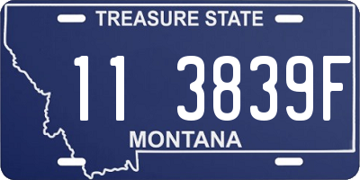 MT license plate 113839F