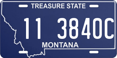 MT license plate 113840C