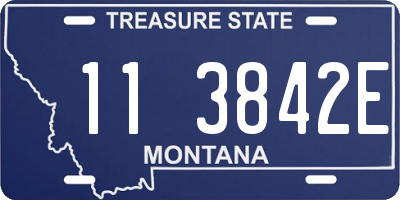 MT license plate 113842E