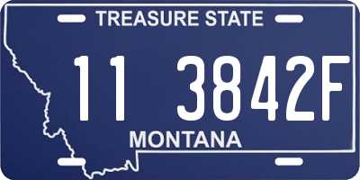 MT license plate 113842F