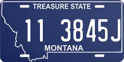 MT license plate 113845J