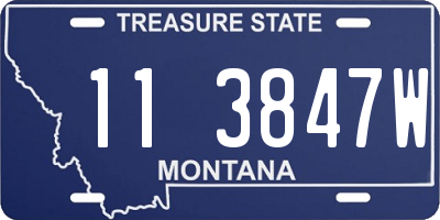 MT license plate 113847W