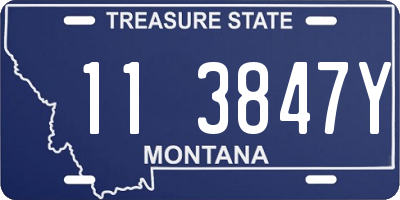 MT license plate 113847Y