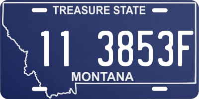 MT license plate 113853F