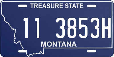MT license plate 113853H