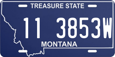 MT license plate 113853W