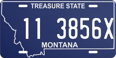 MT license plate 113856X