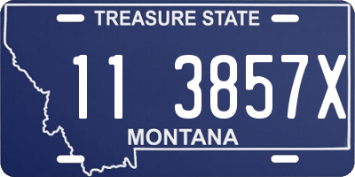 MT license plate 113857X