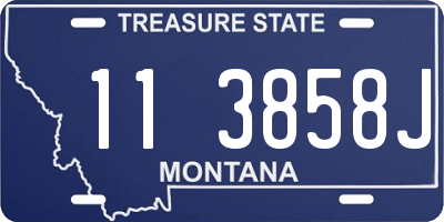 MT license plate 113858J