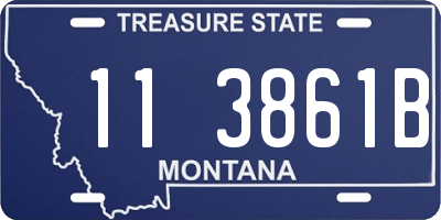 MT license plate 113861B