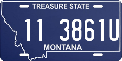 MT license plate 113861U