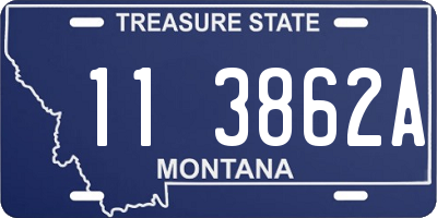 MT license plate 113862A