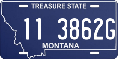 MT license plate 113862G