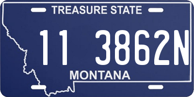 MT license plate 113862N