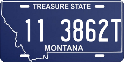 MT license plate 113862T