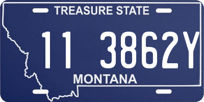 MT license plate 113862Y