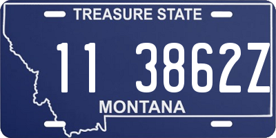 MT license plate 113862Z
