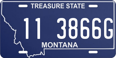 MT license plate 113866G