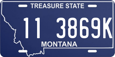 MT license plate 113869K