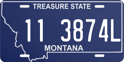 MT license plate 113874L