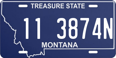 MT license plate 113874N