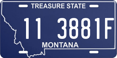 MT license plate 113881F