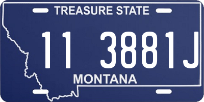 MT license plate 113881J