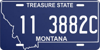 MT license plate 113882C