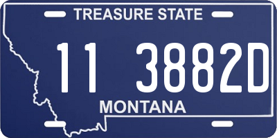 MT license plate 113882D