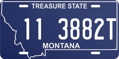 MT license plate 113882T
