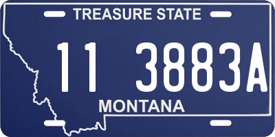 MT license plate 113883A