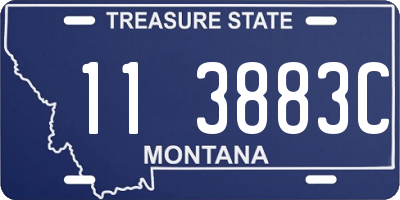 MT license plate 113883C