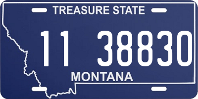 MT license plate 113883O
