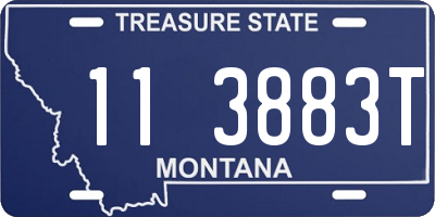 MT license plate 113883T