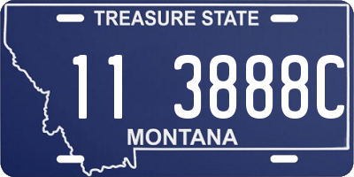 MT license plate 113888C